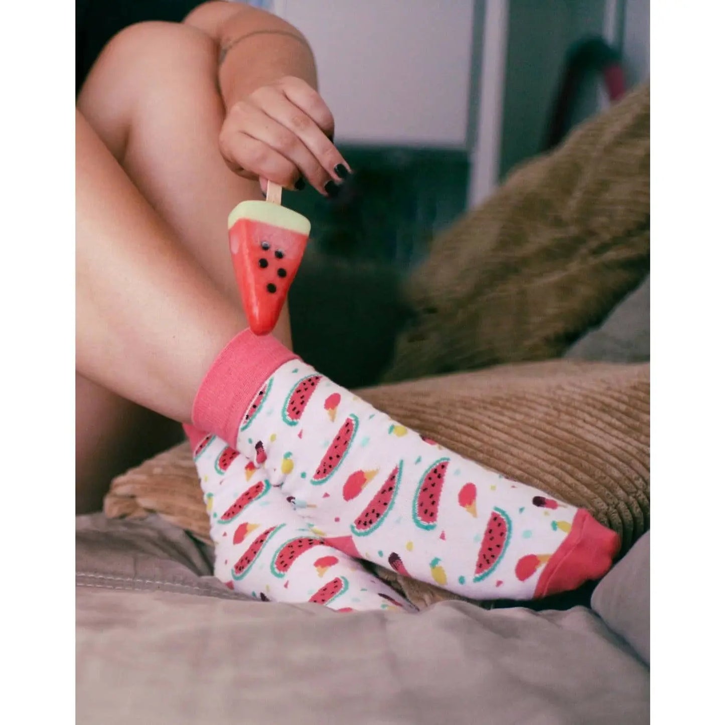 Melone Eis rote bunte Socken von MYSOX