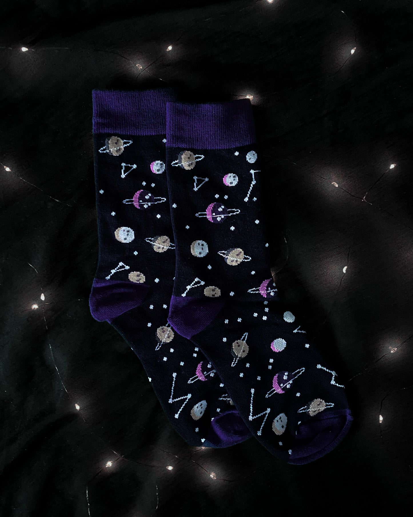 Planeten Universum Weltall bunte Socken