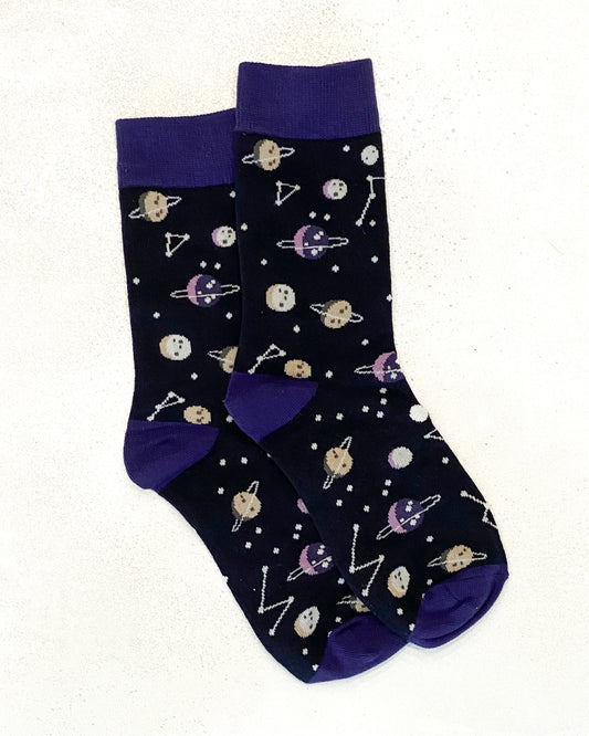 Planeten Universum Weltall bunte Socken